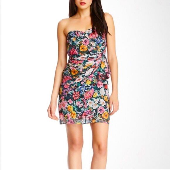 Yumi Kim Strapless Floral Dress - Multicolor - Picture 2 of 8